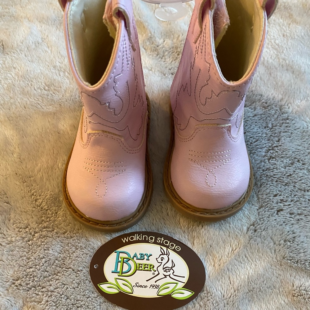 Baby Deer Pink Cowgirl Boots